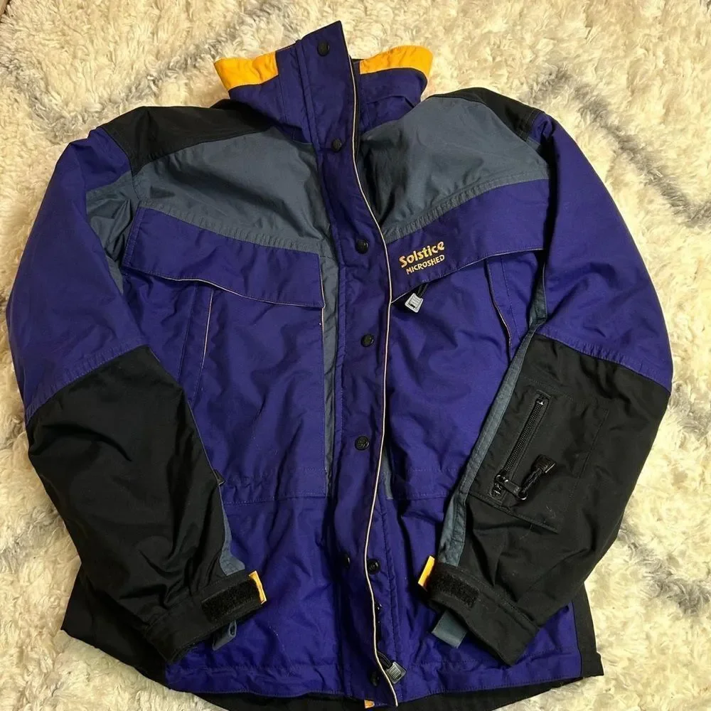 Solstice Men's Purple, Black, and Gray Ski Jacket